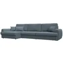 Диван раскладной Лига диванов 129310L_спб 336x92x162 см велюр цвет ness 12 серый