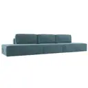 Диван раскладной Лига диванов 407x88x115 см велюр цвет бирюзовый