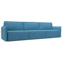 Диван раскладной Лига диванов 320x98x118 см рогожка цвет амур 10 голубой