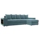 Диван раскладной Лига диванов 110465_спб 282x90x163 см велюр цвет бирюзовый