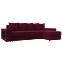Диван раскладной Лига диванов 110474_спб 282x90x163 см вельвет цвет бордовый