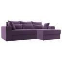 Диван раскладной Лига диванов 114940_спб 254x96x164 см вельвет цвет сиреневый