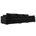 Диван раскладной Лига диванов 372x90x116 см велюр цвет черный