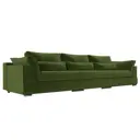 Диван раскладной Лига диванов 372x90x116 см вельвет цвет зеленый