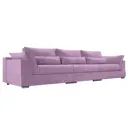 Диван раскладной Лига диванов 372x90x116 см вельвет цвет сиреневый