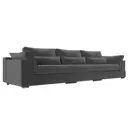 Диван раскладной Лига диванов 372x90x116 см велюр цвет серый