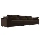 Диван раскладной Лига диванов 372x90x116 см вельвет цвет коричневый