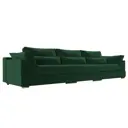 Диван раскладной Лига диванов 372x90x116 см велюр цвет зеленый