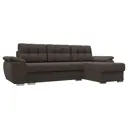 Диван раскладной Лига диванов 124773_спб 264x74x147 см рогожка цвет амур 05 коричневый