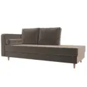 Кушетка Лига диванов Прайм 100876L_спб 212x77x81 см велюр цвет seven 727 коричневый