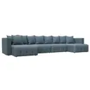Диван раскладной Лига диванов 420x90x160 см велюр цвет ness 12 серый