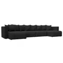 Диван раскладной Лига диванов 420x90x160 см замша цвет joly 08 коричневый