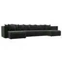 Диван раскладной Лига диванов 420x90x160 см шенилл цвет rimini 09 зеленый