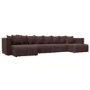 Диван раскладной Лига диванов 420x90x160 см замша цвет joly 09 бордовый