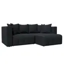 Диван раскладной Лига диванов 226x90x160 см замша цвет joly 16 темно-серый