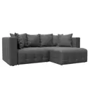 Диван раскладной Лига диванов 226x90x160 см замша цвет joly 13 серый