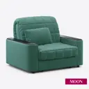 Кресло-кровать Moon family 018 113x90x104 см велюр цвет бирюзово зеленый