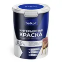Краска для для стен и потолков Selkor матовая цвет белый база А 0.9 л