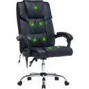 Офисное кресло Cactus CS-CHR-OC02M-BK 57x118x87 см эко кожа цвет черный
