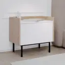 Тумба прикроватная Egregor Наоми 50x48.2x36.5 см 1 ящик ЛДСП цвет плэйн/белая шагрень