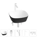 Раковина Wellsee ground breaking 20212184R 40см цвет раковина 5 в 1: д/к, сифон, смеситель, вентили