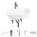 Раковина Wellsee ground breaking 20212345R 50см цвет раковина 5 в 1: д/к, сифон, смеситель, вентили