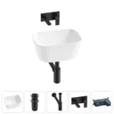 Раковина Wellsee fontenay paris 20214076R 45см цвет раковина 4 в 1: д/к, сифон, смеситель