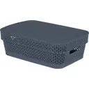 Корзина для хранения Плес 18.5x28.1x8.9 см прямоугольная цвет серый