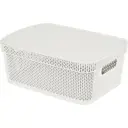 Корзина для хранения Плес 27x38x14.3 см прямоугольная цвет белый