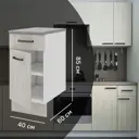 Кухонный шкаф напольный с ящиком Дейма светлая 40x85x60 см ЛДСП цвет светло-бежевый