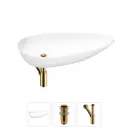 Раковина Wellsee faze moment 20212163R 76см цвет раковина 3 в 1: д/к, сифон