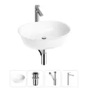 Раковина Wellsee brillant icon 20214623R 50см цвет раковина 4 в 1: д/к, сифон, смеситель