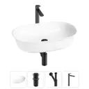 Раковина Wellsee brillant icon 20214652R 60см цвет раковина 4 в 1: д/к, сифон, смеситель