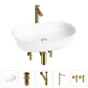 Раковина Wellsee brillant icon 20214657R 60см цвет раковина 5 в 1: д/к, сифон, смеситель, вентили