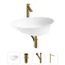 Раковина Wellsee faze moment 20214969R 55см цвет раковина 4 в 1: д/к, сифон, смеситель