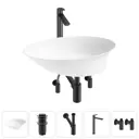 Раковина Wellsee faze moment 20214972R 55см цвет раковина 5 в 1: д/к, сифон, смеситель, вентили