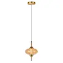 Светильник подвесной светодиодный Loft It Helix 10421-c amber 9 м² нейтральный белый свет цвет бронза/янтарный