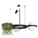 Светильник подвесной светодиодный Loft It Jardin 10121-2 12 м² теплый белый (желтый) свет цвет белый/черный