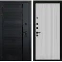 Входная дверь Лабиринт Пиано П29 левый 205x88см цвет черный кварц/белый рельеф софт