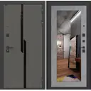 Входная дверь Лабиринт Карбон правый 205x96см цвет лофт графит/бетон светлый с зеркалом П18