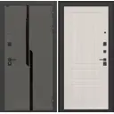 Входная дверь Лабиринт Карбон П03 правый 205x96см цвет лофт графит/сандал белый