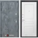 Входная дверь Лабиринт Бетон П03 левый 205x96см бетон темный/белый софт