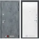 Входная дверь Лабиринт Бетон П24 правый 205x88см цвет бетон темный/белый софт