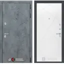 Входная дверь Лабиринт Бетон П24 правый 205x96см цвет бетон темный/белый софт