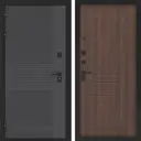 Входная дверь Лабиринт Бункер 05 П03 левый 205x88см цвет лофт графит/орех бренди