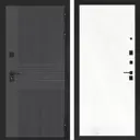 Входная дверь Лабиринт Бункер 05 П05 правый 205x96см цвет лофт графит/белое дерево
