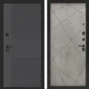 Входная дверь Лабиринт Бункер 05 П24 правый 205x96см цвет лофт графит/бетон светлый