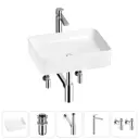 Раковина Wellsee mint 20212489R 50см цвет раковина 5 в 1: д/к, сифон, смеситель, вентили