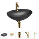 Раковина Wellsee bliss 20217109R 63см цвет раковина 5 в 1: заглушка на перелив, д/к, сифон, смеситель