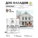 Краска-эмаль фасадная всесезонная Malare Pliolite FastCorr по дереву бетону быстросохнущая цвет RAL 9003 белый глянцевая 1 кг